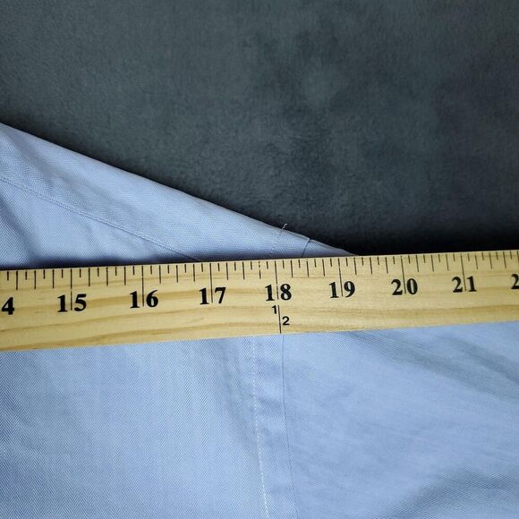 Ralph Lauren Shirt Mens 16.5 34/35 Blue Classic Fit Long Sleeve Button Down Logo - Picture 13 of 15